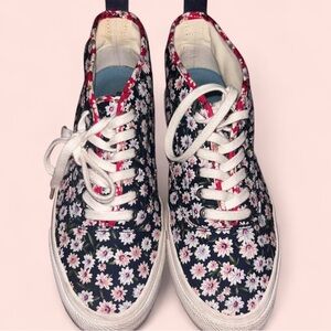 SeaVees Floral Black and White Sneakers